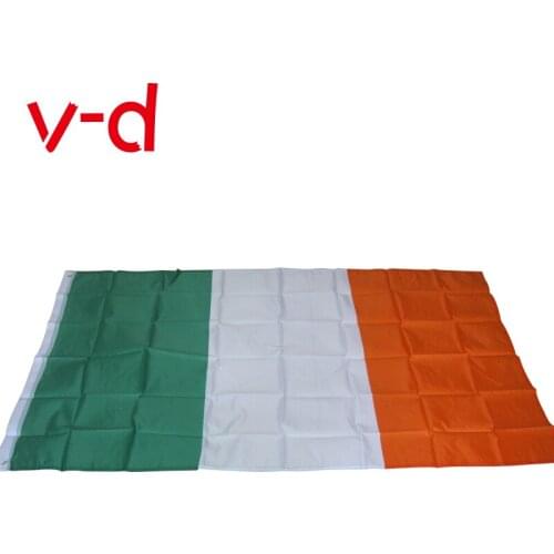 Free shipping xvggdg Ireland Flag 90*150cm / 3*5 FT Big Hanging Ireland Eire National Country Flag Banner