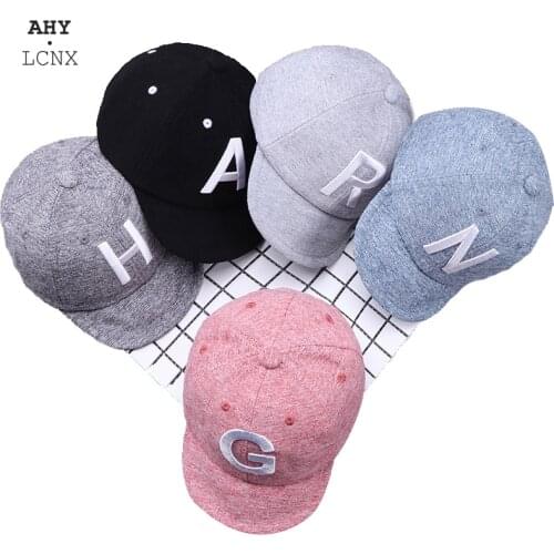Fashion Baby Baseball Cap Embroidered Letter A Baby Caps With Adjustable Buckle Toddler Girls Boys Sun Hats Soft Brim Peaked Hat