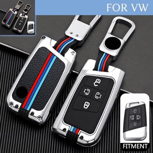 For VW Volkswagen Magotan Skoda Superb A7 Zinc Alloy Remote Start Car Key Case Fob Cover Shell Protector Holder Auto Accessories