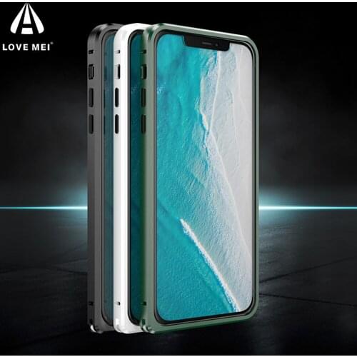Metal Frame Case For iPhone 11/11 Pro/11 Pro Max Ultra Thin Anti Fall Resistance Bumper Armor Cover Case LOVEMEI
