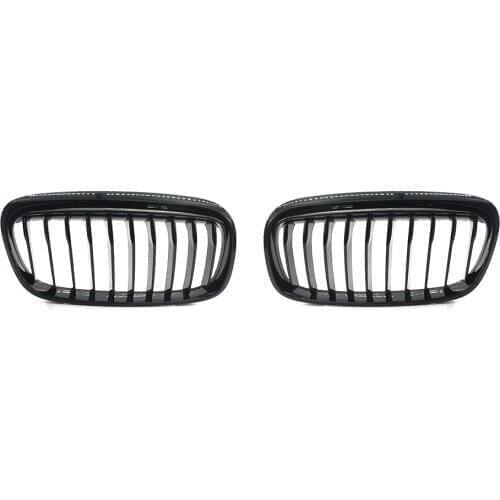 Gloss Black Front Kidney Hood Grill Grille for BMW 2-Series F45 F46 2014-2018