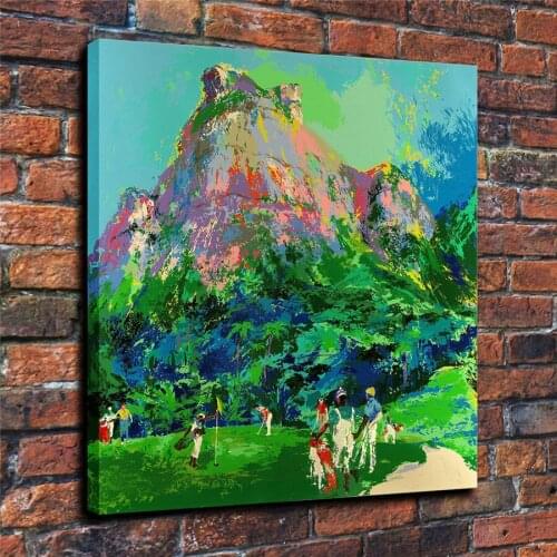 LeRoy Neiman HD Print Modern Abstract Golf Oil Painting on Canvas Poster Wall Art Picture for Living Room Home Decor
