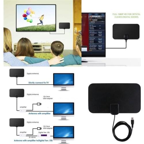 HDTV Indoor TV Antenna Signal Capture Cable Signal Amplifie Antenna Signal Receiver Amplifier