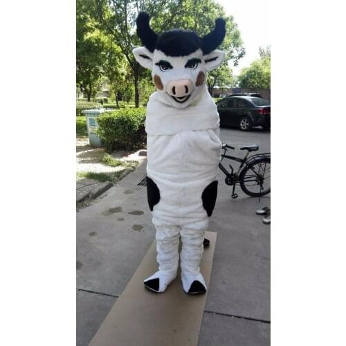 Cow Mascot Costume Cosplay Party Game Dress Outfit Advertising Halloween Fancy Interesting Funny Cartoon Character Clothing