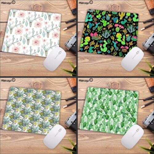 Mairuige Wholesale Simple Design Flower and Cactus High Speed New Mousepad Size for 180x220x2mm and 250x290x2mm Small Mousepad