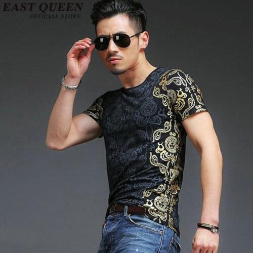 Mens floral shirt fashion t shirt men 2018 KK1426 H