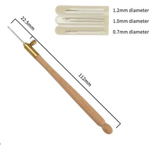 Embroidery Punch Needle With 3 Needles Punch Pen Embroidery Cross Stitch Craft Kit French Crochet For Sewing Knitting
