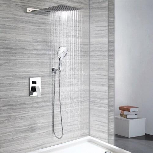Shower faucet set only cold fist and hot mixer waterfall nozzle shower hand to bathroom faucets