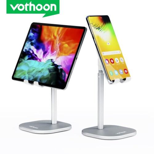 Vothoon Desk Mobile Phone Holder Stand For iPhone Universal Adjustable Metal Desktop Table Tablet Holder Stand For iPad Pro
