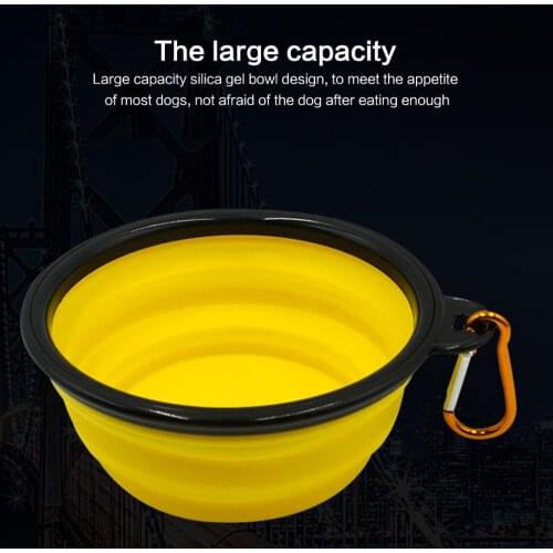 New Pet Portable Travel Silicone Bowl Foldable Collapsible Pet Cat Dog Food Water Feeding Travel Outdoor Bowl Pet Accessories