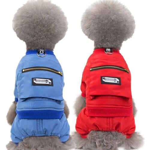 Dog clothes winter small and medium sized teddy bear Pomeranian Schnauzer thick three-dimensional warm cotton coat puppy clothes