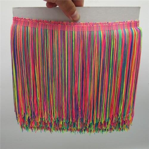 Wholesale 20cm Wide Lace Fringe Tassel Trim Trimming For DIY Latin Dress Stage Clothes Accessories Lace Ribbon