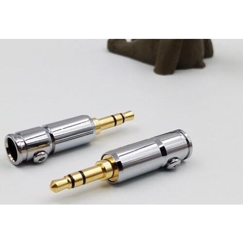 3.5mm gold-plated copper Plug 3pole 6mm tail mouth 2pcs