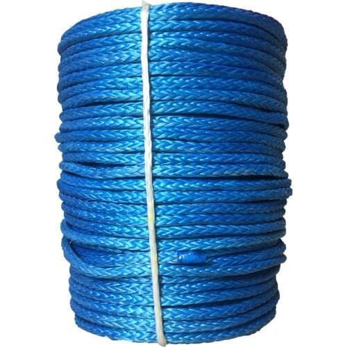 Factory Direct Sale 12MM * 80M Plasma rope UHMWPE Synthetic Winch Line Free Shipping