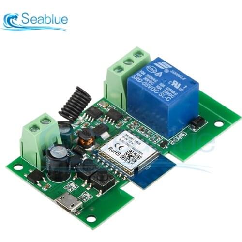 USB 5V / DC7-32V 1/2/4 way WIFI Wireless Remote Control Relay Switch Module 433MHZ Radio Frequency Remote Control Smart Home