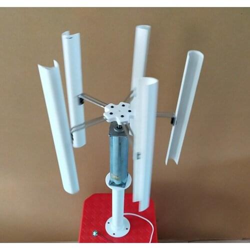 DIY Vertical Axis Five-blade Wind Turbine Model Miniature Windmill