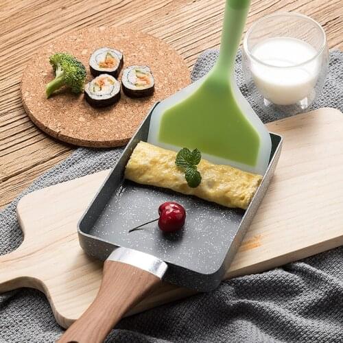 Stainless Steel Frying Pan Tortilla Omelette Japanese-Style Non-Stick Pan Breakfast Rectangular Induction Cooker Gas Appliance