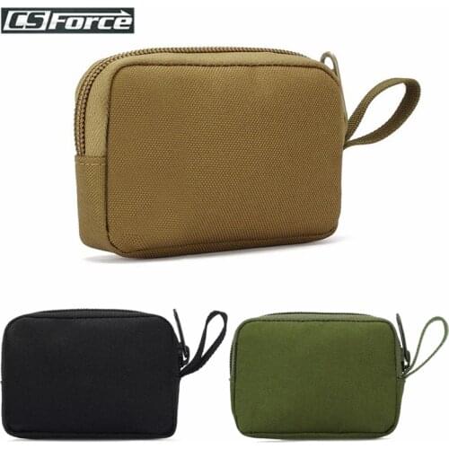 Tactical Mini Wallet Card Bag Small Pocket Key Pouch Money Bag Men Waterproof Portable EDC Pouch Hunting Outdoor Waist Bag Nylon