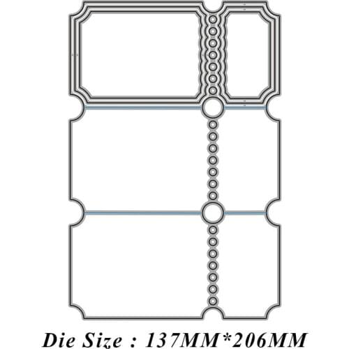 Three-layer Loose-leaf Frame 2021 Metal Cutting Dies Cut Die Mold Card Scrapbooking Paper Craft Knife Mould Blade Punch Stencils