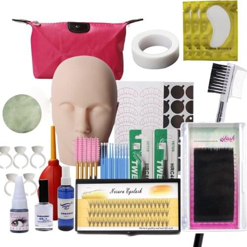 Training Eyelashes kit mink lashes False Eyelash Extension Grafting Practice Curl Glue faux lashes packaging boxes