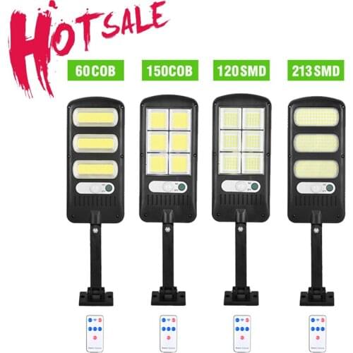 COB LED Solar Street Lights Outdoor Security Light Wall Lamp Waterproof PIR Motion Sensor Smart Remote Control Lamp Garden Decor