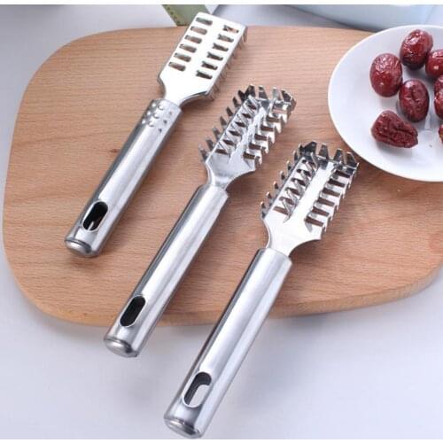 1Pcs Kitchen Manual Stainless Steel Fish Scales Scraping Fish Seafood Tools Planer Cleaner Gadget Fish Cleaning Knife Supplies