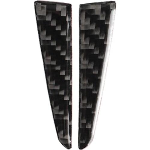 2PCS Auto Carbon Fiber Interior Decorative Car Styling Steering Wheel Cover Trim Stickers for Infiniti Q50 Q60