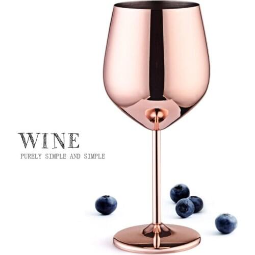 304 Stainless Steel Red Wine Cup Creative Wine Glass 500Ml Large Capacity Gold Plating Goblet Party Supplies Wedding Drinkware