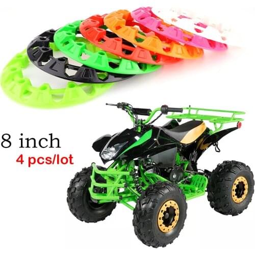 1 pcs 8-inch ATV Wheel Trim Hub Protection Decor Rim Cap Universal Vehicle All Terrain wheel Plastic Cover fit to 8inch tires