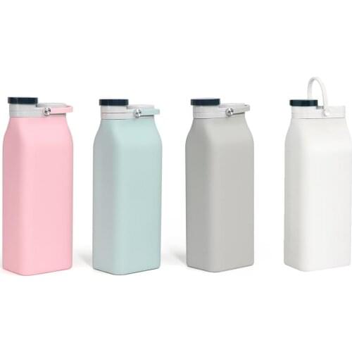 600ML Silicone Sports Cup Outdoor Retractable Water Bottle Portable Collapsible Cup For Sport Travel