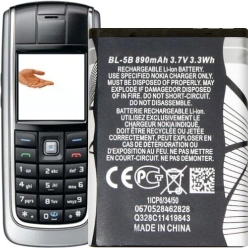 BL-5B Battery For Nokia 6021 6020 5500 5300 5320 7360 6121 7260 3230 Battery Replacement Repair Part