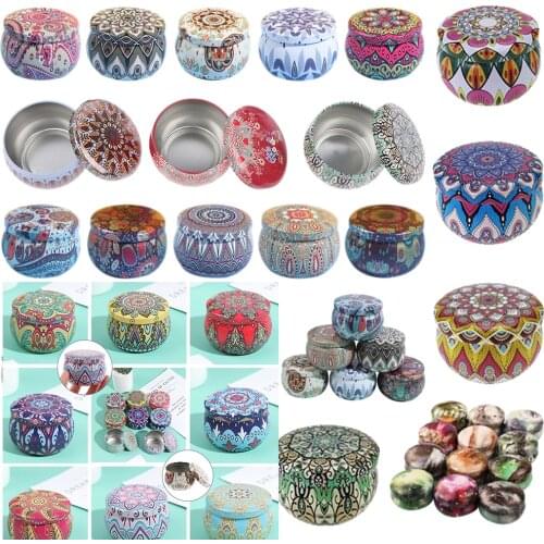 Candy Gift Case DIY Tools Mini Gift Jewelry Tin Box Waterproof Mini Pill Storage Box Container Tea Tins Flowers Pattern