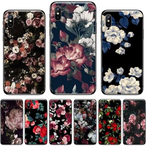 Colorful flowers retro art Phone Case for iPhone 11 12 pro XS MAX 8 7 6 6S Plus X 5S SE 2020 XR funda hull coque shell