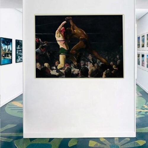 Citon George Bellows《Both Members of This Club》Canvas Art Oil Painting Artwork Poster Picture Wall Decor Modern Home Decoration