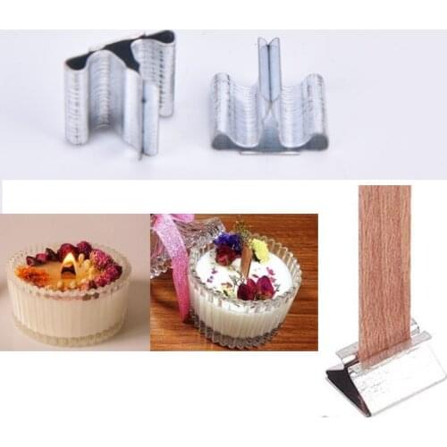 10pcs Wood Candle Wicks Base Clip Iron Candles Making DIY for wicks Holder 100% brand new and high quality