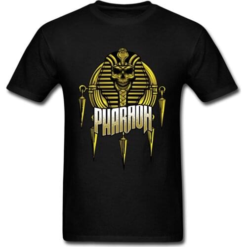 Dominant PHARAOH T-Shirt Crazy Men T Shirt Father Day Gift Tshirt Black Tees Round Collar Pure Cotton Adult Clothes Normal