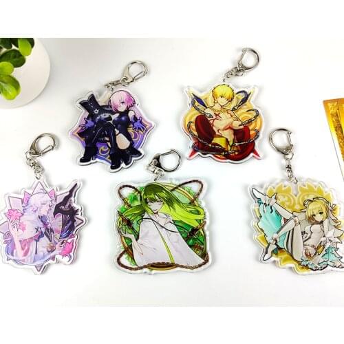 Game Fate/FGO Fate/Grand Order Mash Kyrielight Enkidu Gilgamesh Acrylic Backpack Pendant Keychain keyring Toy Anime Cosplay