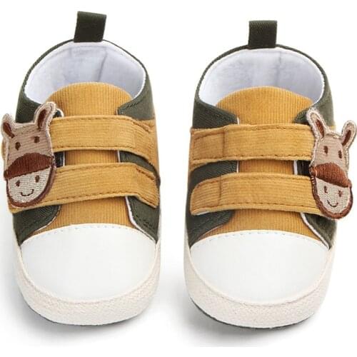 Newborn Baby Boys Shoes Soft Sole Pram Shoes Baby Shoes Spring/Autumn Canvas Sneakers Trainers Casual Shoes