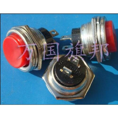 Red and green non-locking Key switch / push button switch installation hole:16mm DS-212