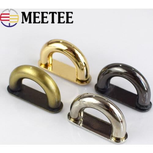 Meetee 5/10pcs 13mm Metal D Ring Buckle Connection Alloy Shoes Bags Arch Bridge Buckles DIY Sewing Hardware Accessories AP523