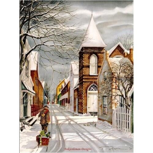 Embroidery Counted Cross Stitch Kits Needlework - Crafts 14 ct DMC DIY Arts Handmade Decor - Morning with Grandpa