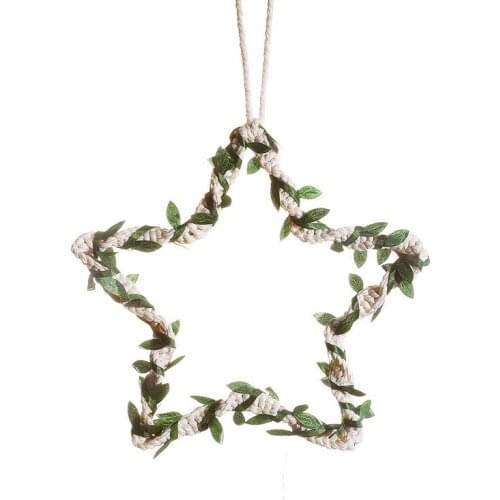 Hand-Woven Star Wall Hanging Decoration Living Room Decoration Pendant Creative Fashion Home Gift Wall Room Decoration