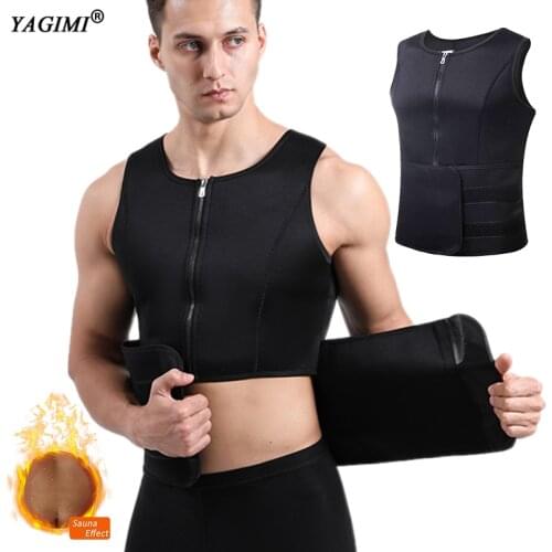 Waist Trainer for Men Neoprene Body Shaper Sauna Sweat Vest Abs Abdomen Slim Shapewear Weight Loss Corset Top Compression Shirt