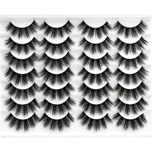 NEW 14pairs 8-25mm fake Eyelashes 100% Mink Eyelashes Mink Lashes Natural Dramatic Volume Eyelashes Extension False Eyelashes