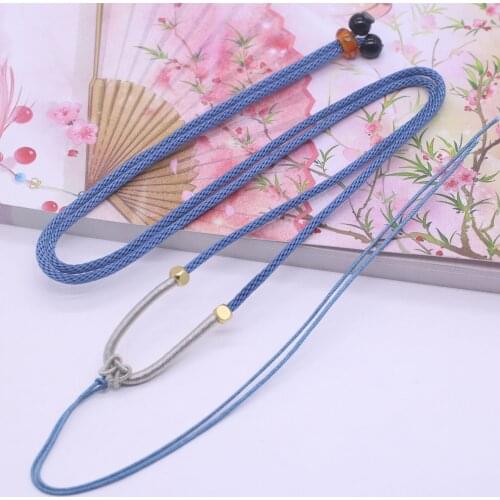 10Pcs/Lot Braided Necklace Pendant Sweater Chain Hand-woven Nylon Lanyard Homemade DIY Material Man Woman Jewelry Accessories