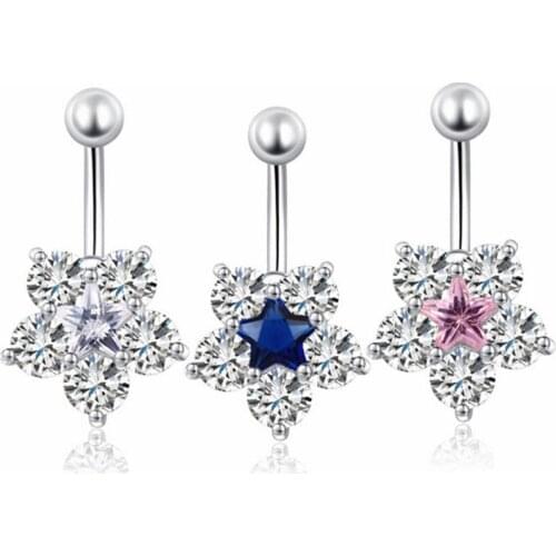 Sunflower 316l Surgical Steel Belly Button Navel Ring Barbell 14g