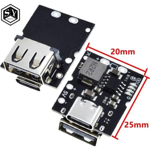 Type-C USB 5V 2A Boost Converter Step-Up Power Module Lithium Battery Charging Protection Board LED Display USB For DIY Charger