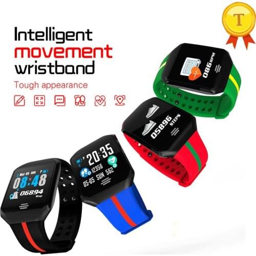 2018 Intelligent movement wristband smart band tough appearance 1.0 inch TFT big screen heart rate monitor for Android IOS phone