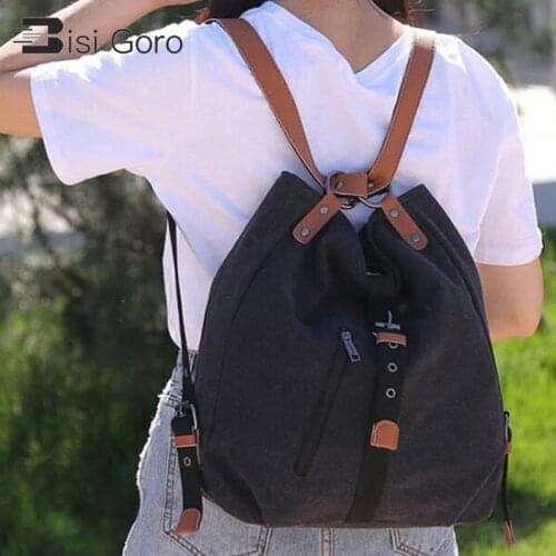 BISI GORO Black Fashion Travel Bags Canvas Large Capacity Women Shoulder Bag Messenger Bag 2020 Multifunctional Female Bag New