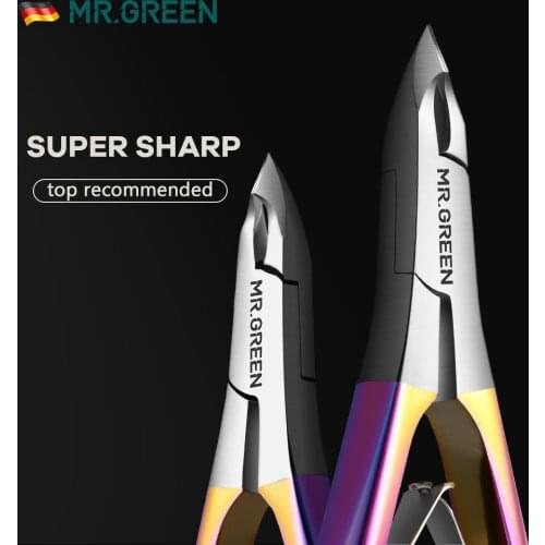 MR.GREEN Nail Cuticle Nipper Cutter Pusher Professional Manicure Scissors Sharp Clippers Gel Art Pedicure Tools Remover